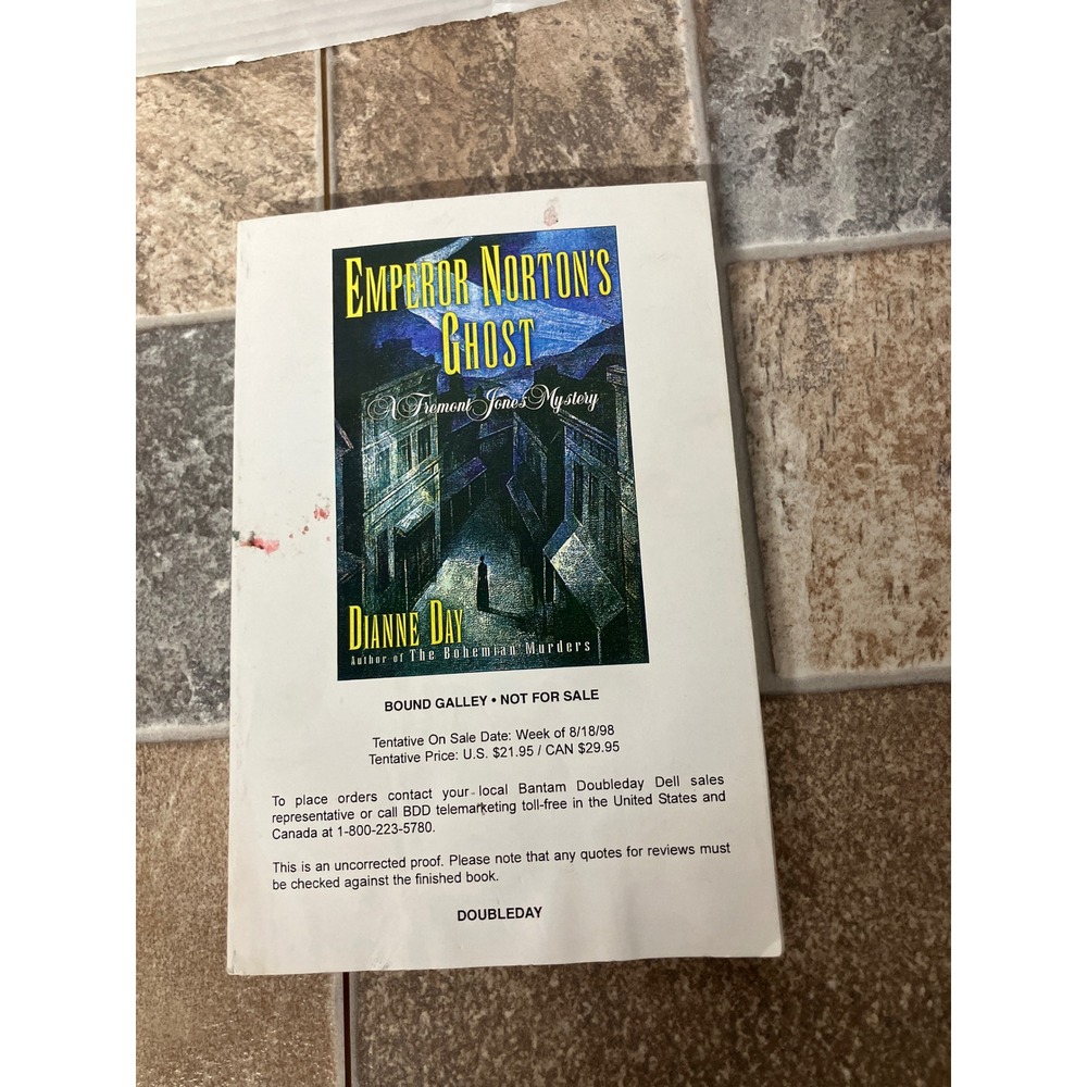 Emperor Nortons Ghost‎ A Fremont Jones Mystery Dianne Day Hardcover BDD 1998